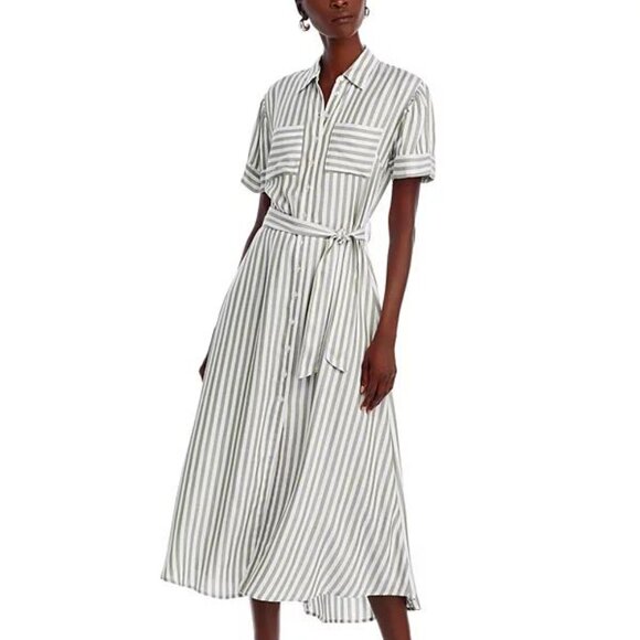 T Tahari Dresses & Skirts - T Tahari Striped Belted Shirtdress | Size 14 | NWT